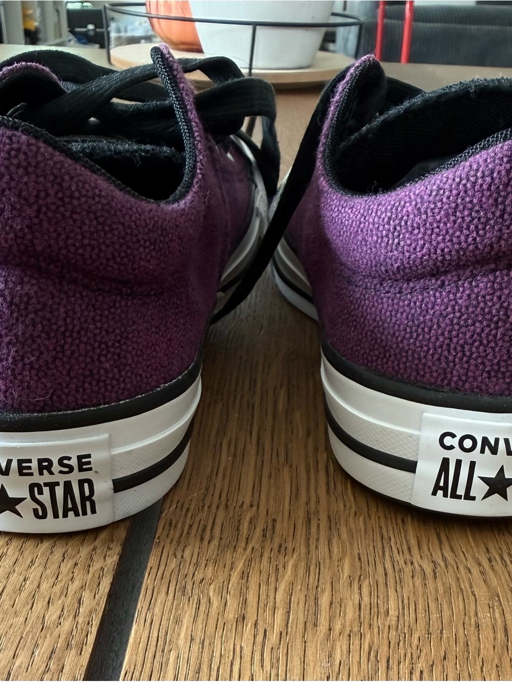 Women's Converse All Star CTAS Madison Sneakers in Deep Purple with Black Laces - Picture 4 of 4